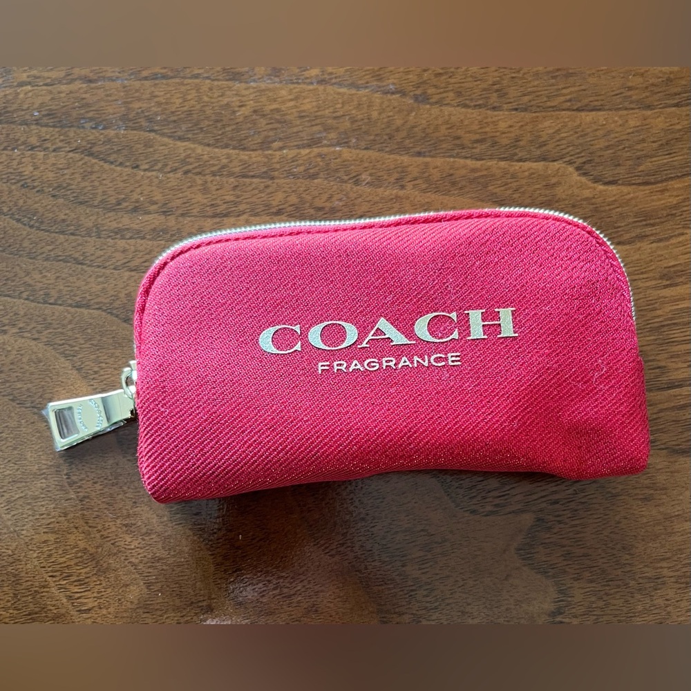 Coach Red Pouch in Perfect Condition! Great 4 carrying chapstick, cough drops!